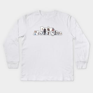 Bye-bye, All of Evangelion Kids Long Sleeve T-Shirt